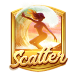 สัญลักษณ์ Scatter Symbol คนขี่เซิร์ฟบอร์ด